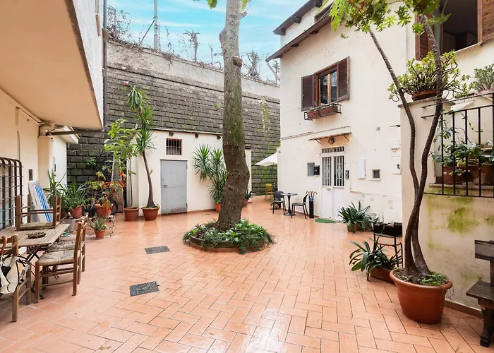 Duplex Trastevere With Courtyard Apartment Rom